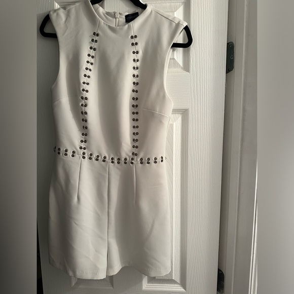 Topshop lined Cream Romper Size 6 - Picture 2 of 7